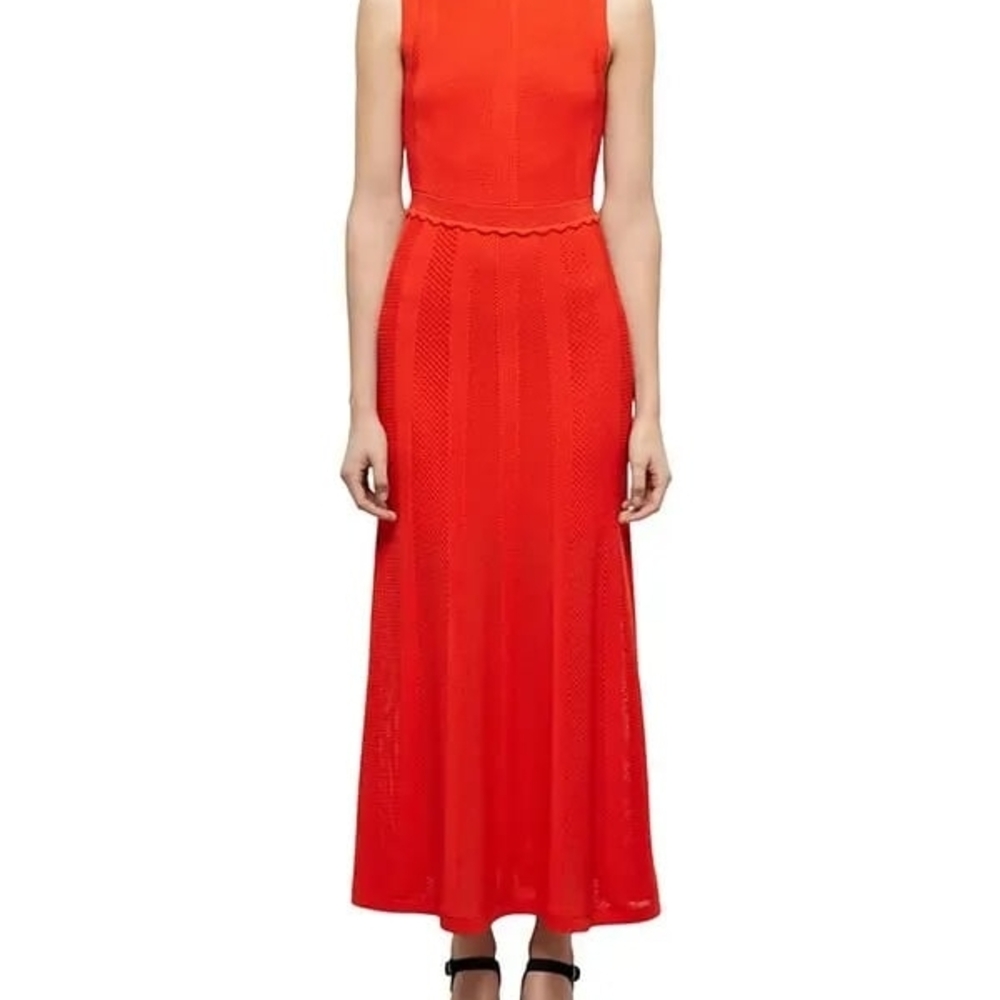 THE KOOPLES

Romantic Net Maxi Dress In Red